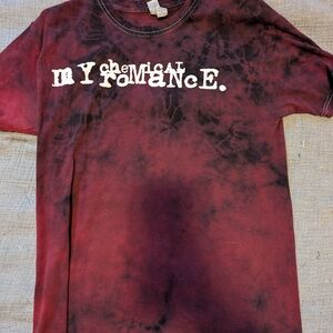My Chemical Romance MCR Red and Black Tie-Dye T-Shirt